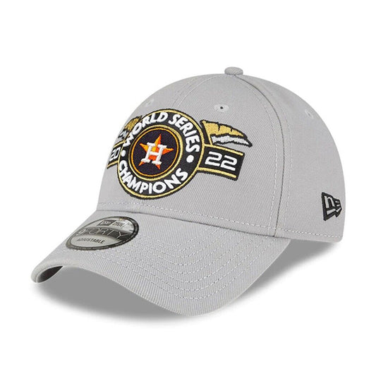Houston Astros New Era 2022 World Series Champions Locker Room 9FORTY Adjustable Hat - Gray