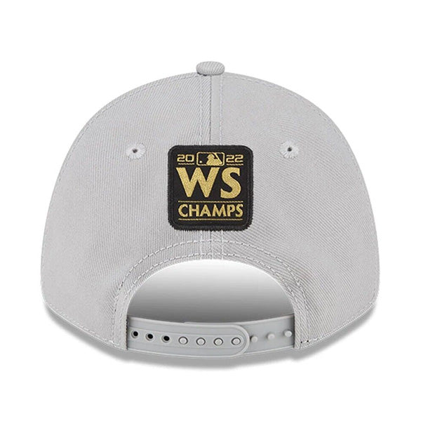 Houston Astros New Era 2022 World Series Champions Locker Room 9FORTY Adjustable Hat - Gray