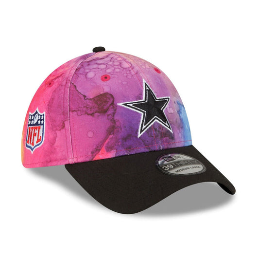 Dallas Cowboys New Era 2022 NFL Crucial Catch 39THIRTY Flex Hat - Pink/Black