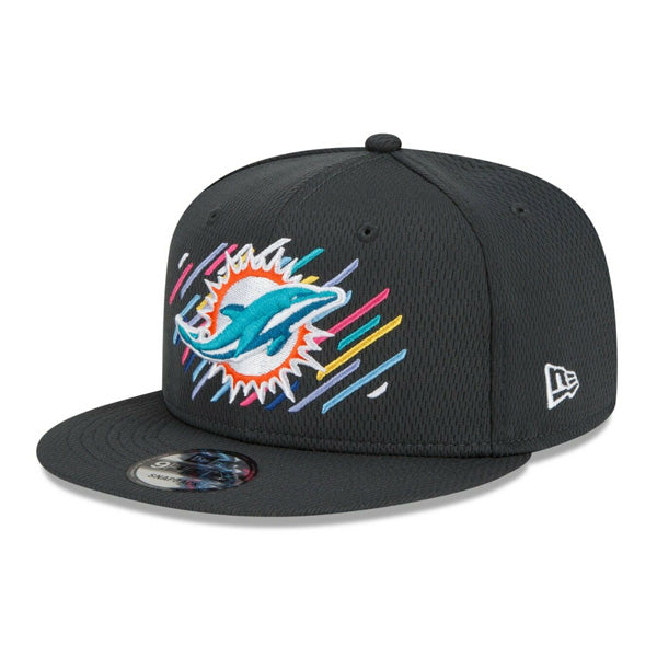 Miami Dolphins New Era 2021 NFL Crucial Catch 9Fifty Snapback Adjustable Hat - Charcoal