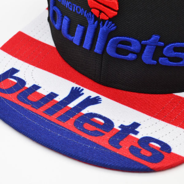 Washington Bullets Mitchell & Ness SWINGMAN POP Snapback Hat - Black