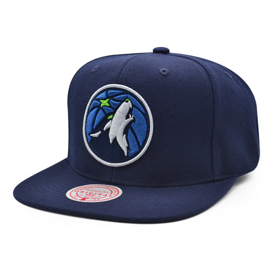 Minnesota Timberwolves NBA Mitchell & Ness HOWLING Snapback Hat - Navy