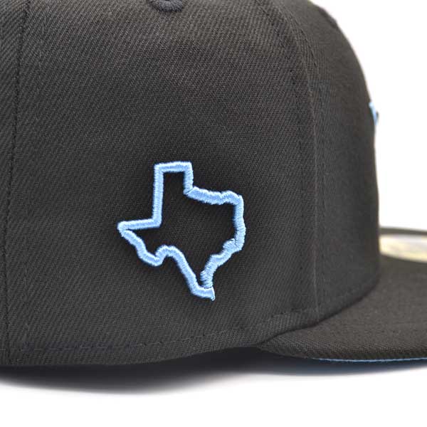 Dallas Cowboys SIDE STATED Exclusive New Era 59Fifty Fitted NFL Hat - Black/Sky Bottom