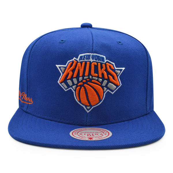 New York Knicks Mitchell & Ness NBA CITY LOVE Snapback Hat - Royal