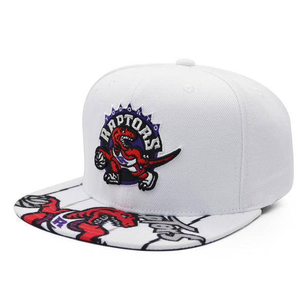 Toronto Raptors Mitchell & Ness SWINGMAN POP Snapback Hat - White