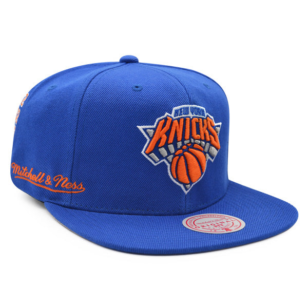 New York Knicks Mitchell & Ness NBA CITY LOVE Snapback Hat - Royal