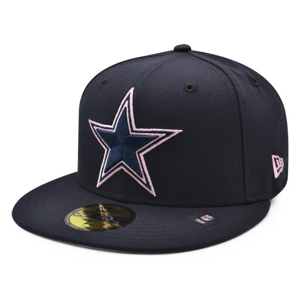 Dallas Cowboys 5-TIME CHAMPION Exclusive New Era 59Fifty Fitted NFL Hat - Navy/Pink Bottom