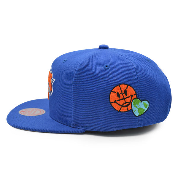 New York Knicks Mitchell & Ness NBA CITY LOVE Snapback Hat - Royal