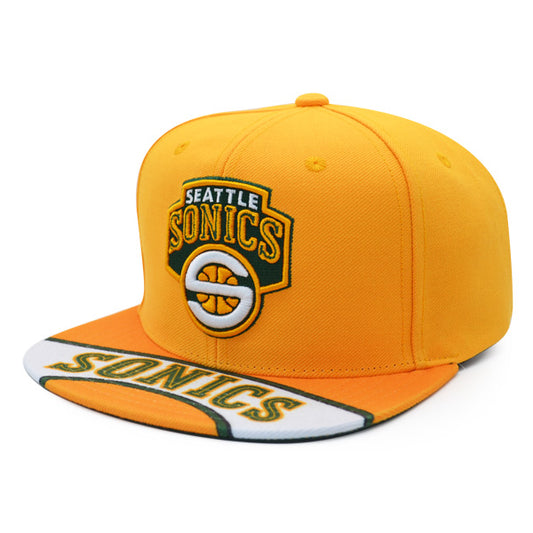 Seattle Supersonics Mitchell & Ness SWINGMAN POP Snapback Hat - Yellow