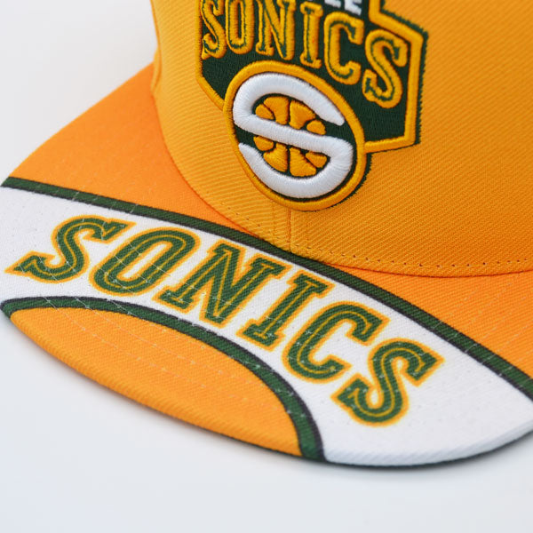 Seattle Supersonics Mitchell & Ness SWINGMAN POP Snapback Hat - Yellow
