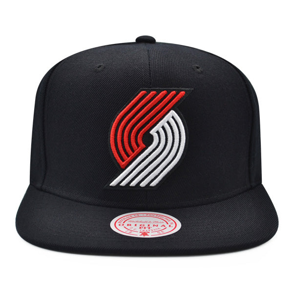 Portland Trailblazers NBA Mitchell & Ness CLASSIC LOGO Snapback Hat - Black