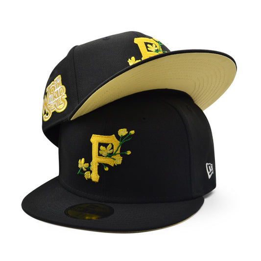 Pittsburgh Pirates 76th World Series BLOOM Exclusive  New Era 59Fifty Fitted Hat - Black/Yellow