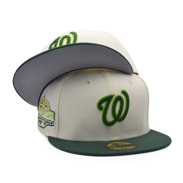 Washington Nationals 2018 ALL-STAR GAME Exclusive New Era 59Fifty Fitted Hat - Chrome/Pine/Gold Metallic