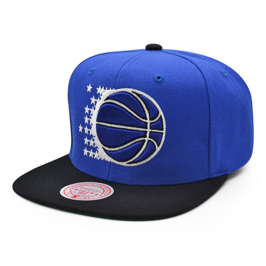 Orlando Magic NBA Mitchell & Ness 2TONE BBALL Snapback Hat - Royal/Black/Green Bottom