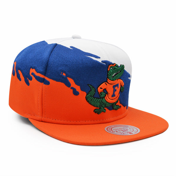Florida Gators NCAA Mitchell & Ness PAINTBRUSH Snapback Hat - Royal/Orange