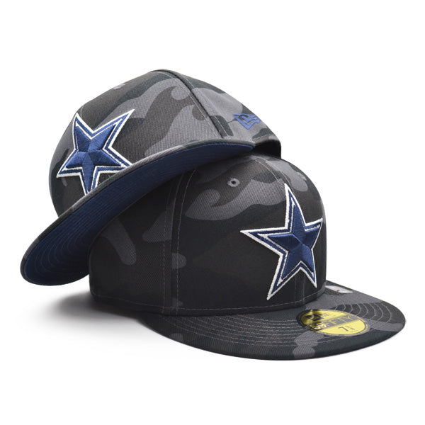 Dallas Cowboys TOP CAMO Exclusive New Era 59Fifty Fitted Hat-Navy/Black/Gray