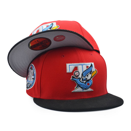 Toronto Blue Jays 30th ANNIVERSARY Exclusive New Era 59Fifty CORD Fitted Hat – Red/Black