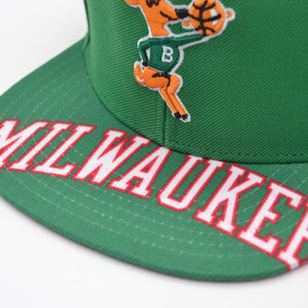 Milwaukee Bucks Mitchell & Ness SWINGMAN POP Snapback Hat - Green