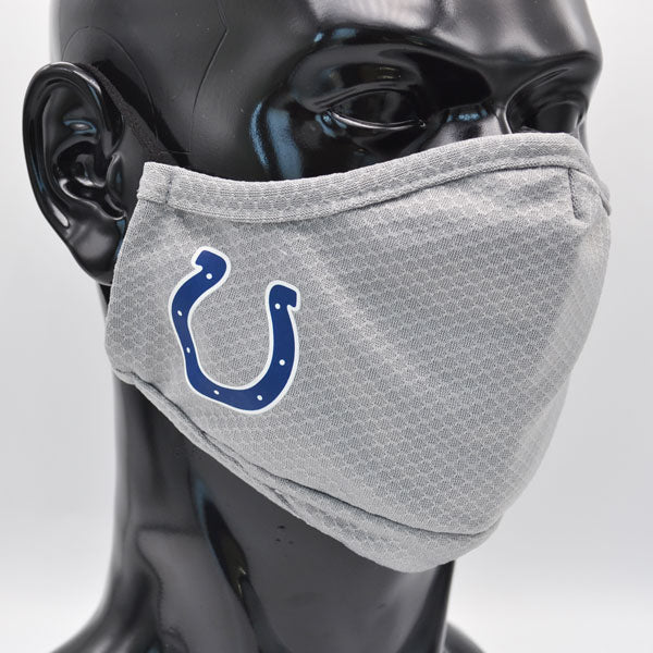 Indianapolis Colts New Era Adult NFL On-Field Face Covering Mask - Gray