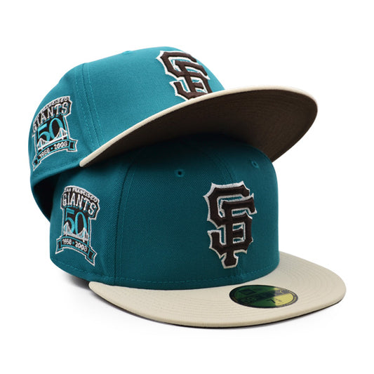 San Francisco Giants 50th Anniversary Exclusive New Era 59Fifty Fitted Hat –Teal/Chrome