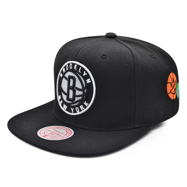 Brooklyn Nets Mitchell & Ness NBA CITY LOVE Snapback Hat - Black