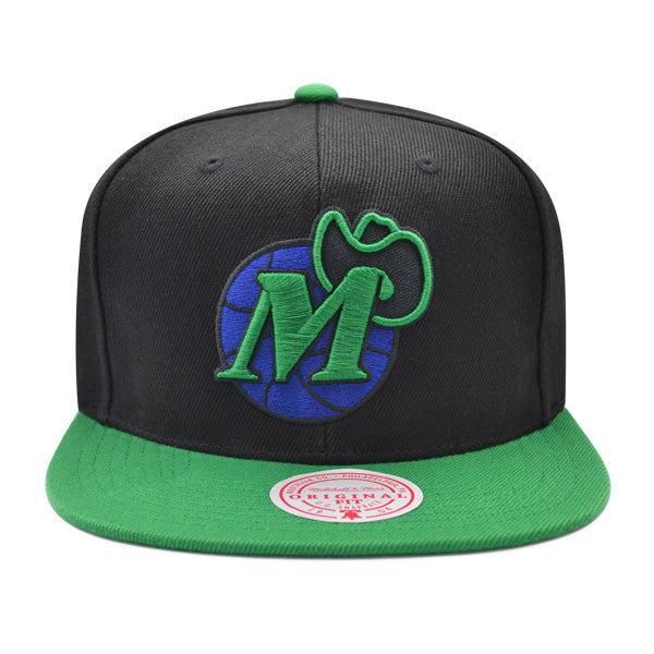 Dallas Mavericks Mitchell & Ness RELOAD Snapback NBA Hat - Black/Green/Royal