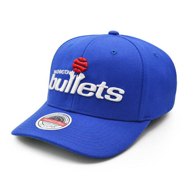 Washington Bullets Mitchell & Ness HWC TEAM GROUND Pre-Curved Stretch-Fit Snapback Hat - Royal