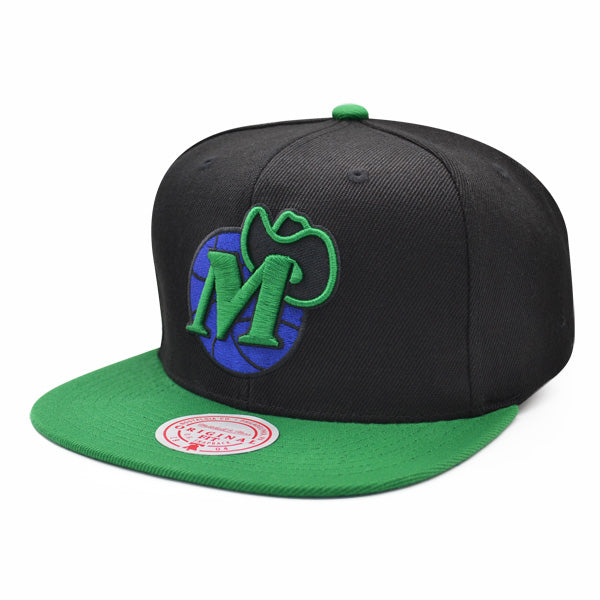 Dallas Mavericks Mitchell & Ness RELOAD Snapback NBA Hat - Black/Green/Royal