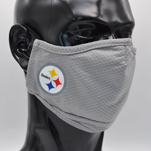 Pittsburgh Steelers New Era Adult NFL On-Field Face Covering Mask - Gray