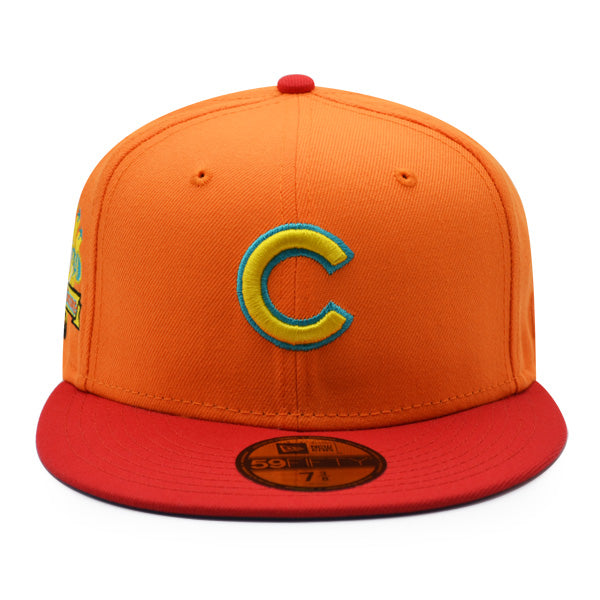 Chicago Cubs 1990 ALL-STAR GAME Exclusive New Era 59Fifty Fitted Hat –Orange/Red/Teal UV