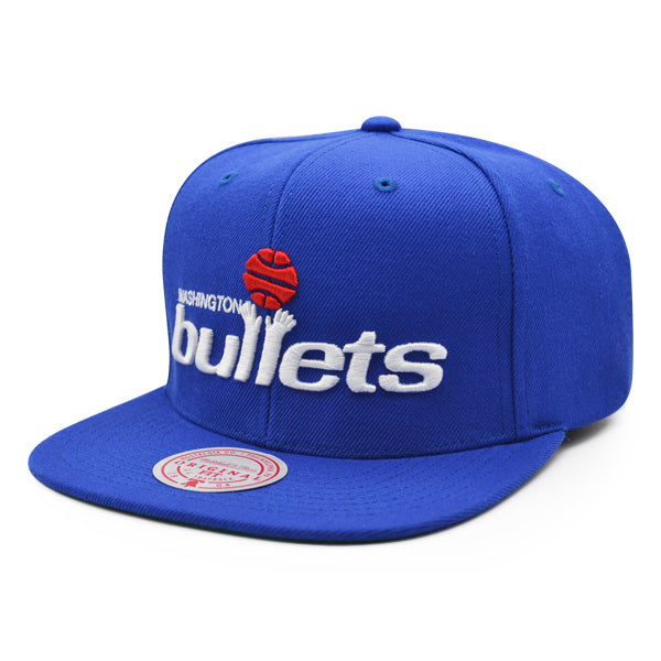 Washington Bullets Mitchell & Ness HWC TEAM GROUND Snapback Hat - Royal