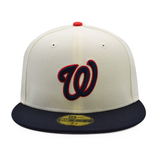 Washington Nationals RFK 45 Years Exclusive New Era 59Fifty Fitted Hat - Chrome/Navy