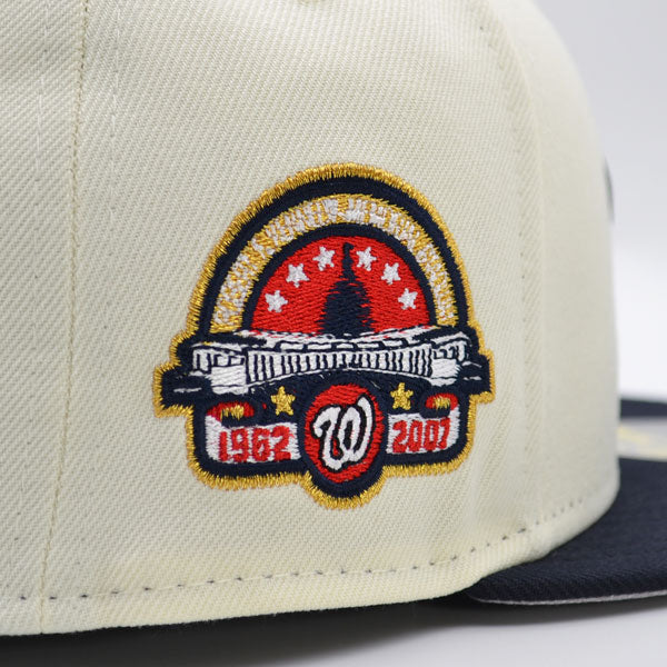 Washington Nationals RFK 45 Years Exclusive New Era 59Fifty Fitted Hat - Chrome/Navy