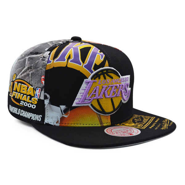 Los Angeles Lakers Mitchell & Ness SUPER REMIX Snapback Hat - Black/Yellow