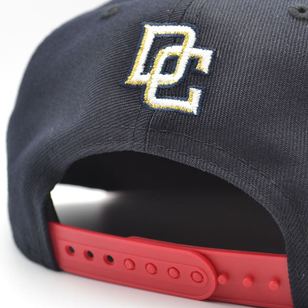 Washington Nationals New Era Custom DC Logo Snapback 9Fifty MLB Hat - Navy/Red/Gold