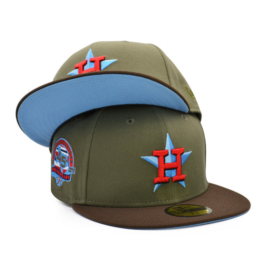 Houston Astros 45th ANNIVERSARY Exclusive New Era 59Fifty Fitted Hat – New Olive/Walnut