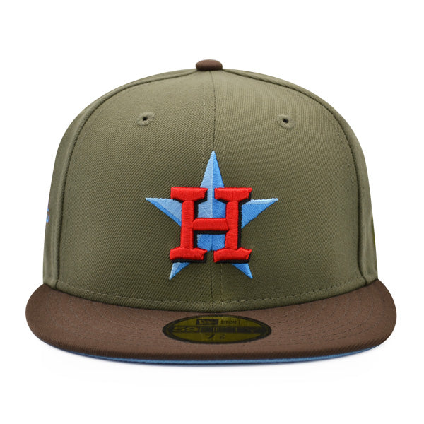 Houston Astros 45th ANNIVERSARY Exclusive New Era 59Fifty Fitted Hat – New Olive/Walnut