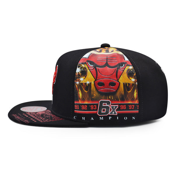 Chicago Bulls Mitchell & Ness SUPER REMIX Snapback Hat - Black/Red