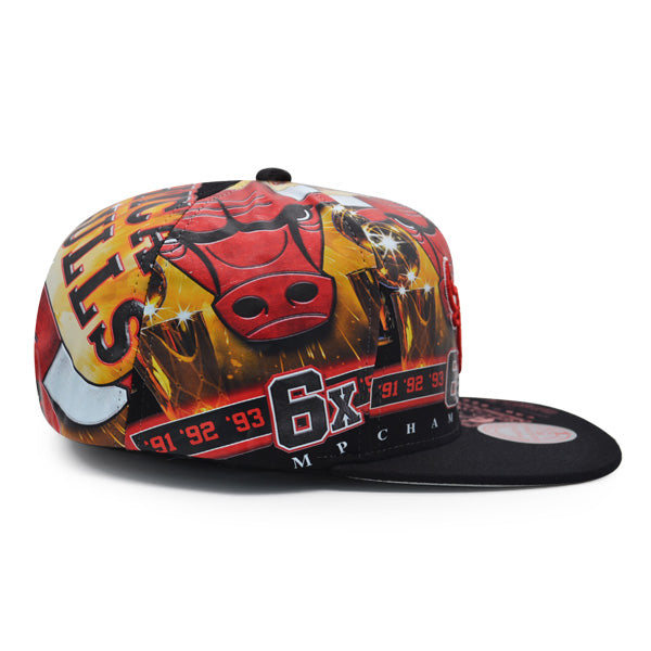 Chicago Bulls Mitchell & Ness SUPER REMIX Snapback Hat - Black/Red