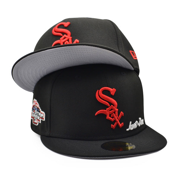 Chicago White Sox JUST DON 2003 All-Star Game Exclusive New Era 59Fifty Fitted NBA Hat – Black/Red/Gray Bottom