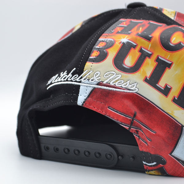 Chicago Bulls Mitchell & Ness SUPER REMIX Snapback Hat - Black/Red