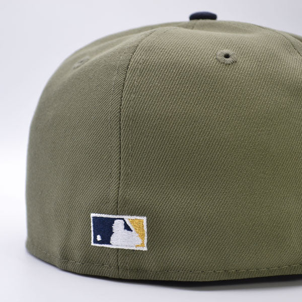New York Mets 50th ANNIVERSARY Exclusive New Era 59Fifty Fitted Hat – New Olive/Navy