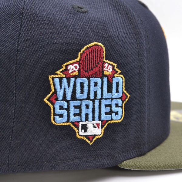 Kansas City Royals 2015 WORLD SERIES Exclusive New Era 59Fifty Fitted Hat - Navy/New Olive