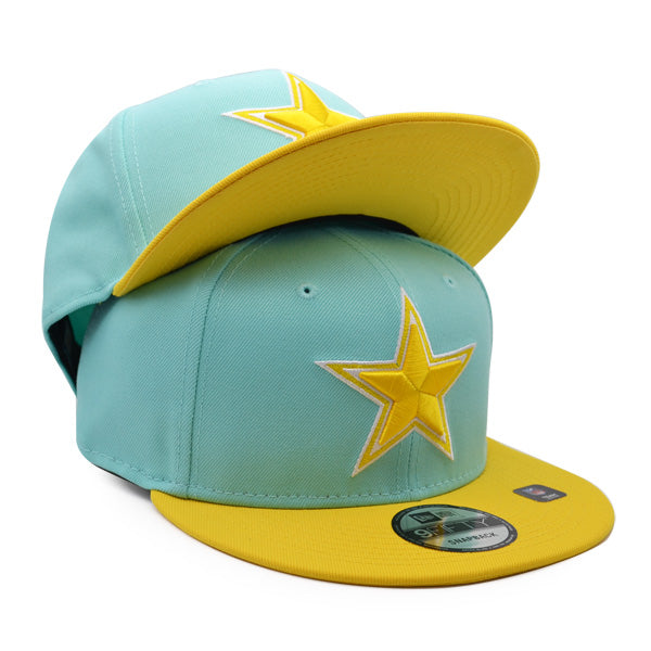 Dallas Cowboys New Era NFL TOP 2TONE 9FIFTY Snapback Hat - Turquoise/Yellow