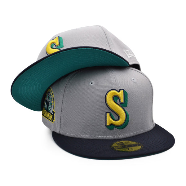 Seattle Mariners 30th ANNIVERSARY Exclusive New Era 59Fifty Fitted Hat – Gray/Navy/Teal Bottom