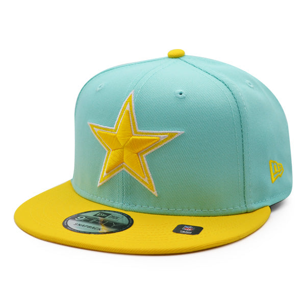 Dallas Cowboys New Era NFL TOP 2TONE 9FIFTY Snapback Hat - Turquoise/Yellow