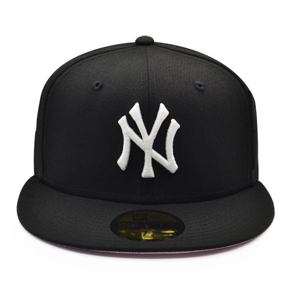 New York Yankees 2000 WORLD SERIES Exclusive New Era GLOW 59Fifty Fitted Hat - Black/White/Pink Bottom