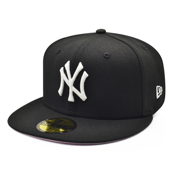 New York Yankees 2000 WORLD SERIES Exclusive New Era GLOW 59Fifty Fitted Hat - Black/White/Pink Bottom