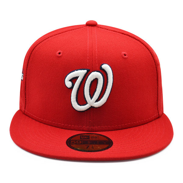 Washington Nationals 2019 WORLD SERIES CHAMPIONS Exclusive New Era GLOW 59Fifty Fitted Hat - Red/Pink Bottom