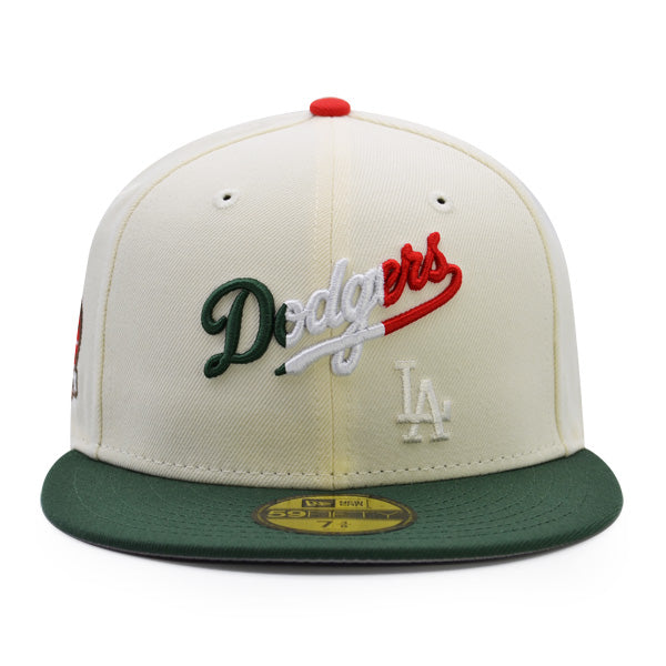 Los Angeles Dodgers 60th Anniversary Exclusive New Era 59Fifty Fitted Hat - Chrome/Mountain Green